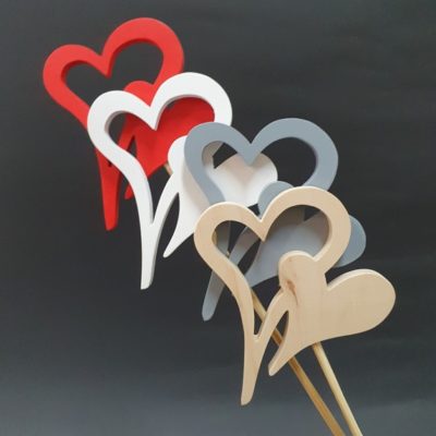 Kolorowe serca na piku