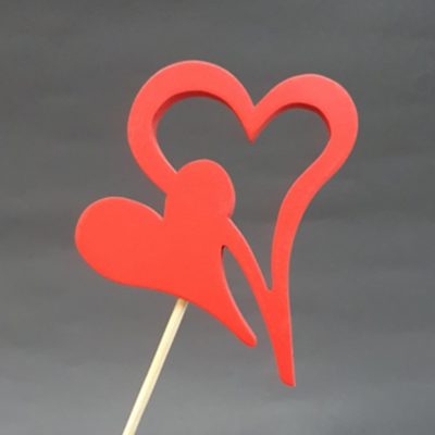 Czerwone serce na piku