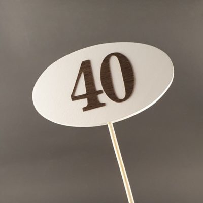 Tabliczka na piku z cyfrą 40