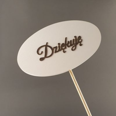 Tabliczka na piku z napisem: Dziękuję