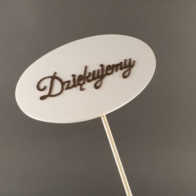 Tabliczka na piku z napisem: Dziękujemy