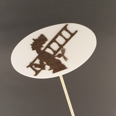 Tabliczka na piku z kominiarzem