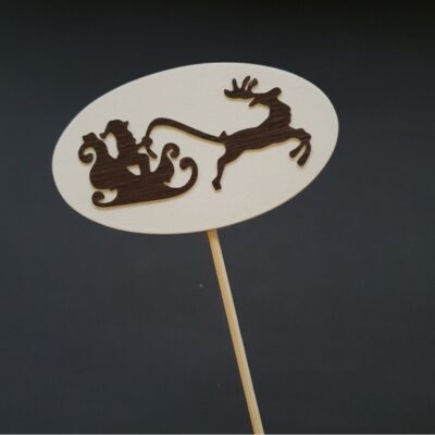 Tabliczka na piku z mikołajem