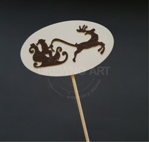 Tabliczka na piku z mikołajem